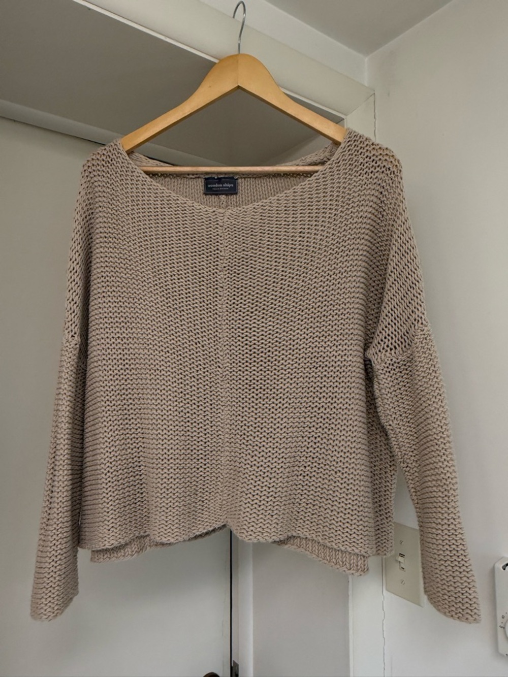 Wooden ships boyfriend crew Sweater - Taupe